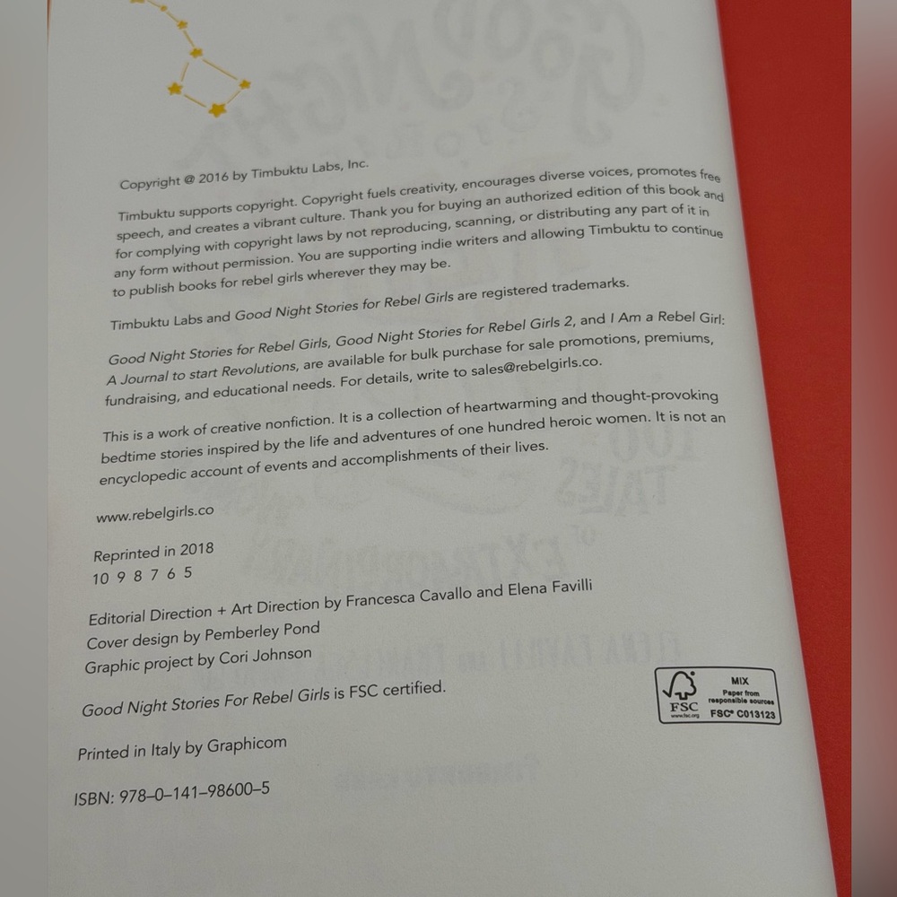 Good Night Stories for Rebel Girls: 100 Tales of Extraordinary Women by Elena - Picture 9 of 9